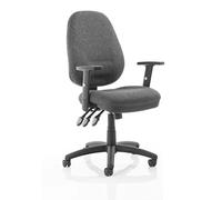 Dynamic KC0037 Eclipse XL III Lever Task Operator Chair with Height Adjustable Arms - Charcoal