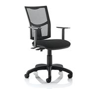 Dynamic KC0171 Eclipse II Lever Task Operator Mesh Back Chair with Height Adjustable Arms - Blue