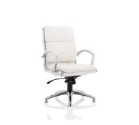 Classic Executive Chair Medium Back With Chrome Glides White