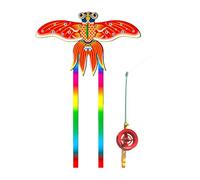 Dynamic Kites 3D Fishing Rod Line Kites Small Easy Flying Toy Long Tail Popular Beach Activity Parent-Kids Favor Lightweight and Easy Control Toy