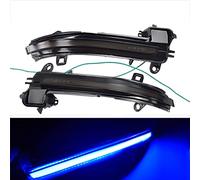 Dynamic LED Side Mirror Light Blink Sequential Turn Signal Light Strip Assembly For BMW 1 2 3 4 Series F20 F30 F31 F21 F22 F23 F32 F33 F34 X1 E84 F36 F87 M2 (Blue+Yellow)