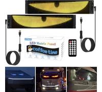 Dynamic LED Smart Eye Lamp - Programmable Flex Display, Devil Eyes for Truck & Car (2PCS 19.2 * 89.8CM)