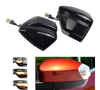 Dynamic LED Turn Signal Light Wing Mirror Indicator Light Replacement for Ford S-Max 2007-2014 Kuga C394 2008-2012 C-Max 2011-2019 Flashing Indicator Sequential Blinker Lamp (Black)