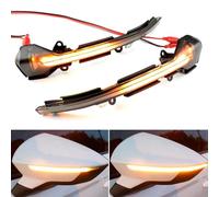 Dynamic LED Turn Signal Light Wing Mirror Indicator Light Replacement for Seat Leon III Mk3 5F ST/FR/Cupra 2013-2018 for Seat Ibiza MK5 Arona 2017 2018 Flashing Indicator Sequential Blinker (Black)