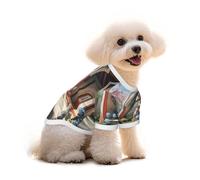 Dynamic Lighting During Cherry Blossom Season Dog T-Shirt Clothes Apparel Puppy Vest Pet and Elastic Tank Top Clothing, Dogs Cats Pullovers Cute Breathable Soft Small