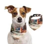 Dynamic Lighting During Cherry Blossom Season Pet Scarf Dog Bandanas Spring Summer Soft Cotton Puppy Scarfs Adjustable Accessories for Small Medium Large Girl Boy Pup Large