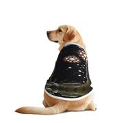 Dynamic Lighting Fireworks Dog Shirt Vest Dog Clothes- Breathable Cooling for Big Dogs, Sun Protection Comfort Wear for Golden Retriever, Husky, Alaska Outdoor Activities X-Large