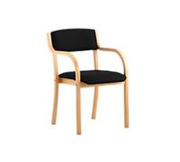 dynamic Madrid Visitor Chair Fixed Armrest Black 115 kg Madrid 530 x 560 x 855 mm