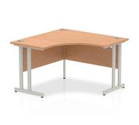 Impulse 1200 CRN Desk Oak Silver Leg