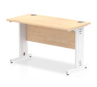 Impulse 1200x600 Maple White Cable Leg