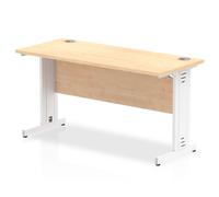 Impulse 1400x600 Maple White Cable Leg