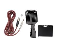 Dynamic Microphone, Handheld Mic for Vocals with Cardioid Pick up Pattern,Retro Cardioid Pickup Angle Adjustable Mic for Stage Performance KTV (Gunmetal Grey)