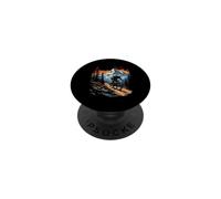 Dynamic Mountain Biker in Scenic Sunset Landscape PopSockets Adhesive PopGrip