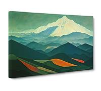 Dynamic Mountain Landscape Canvas Wall Art Print Ready to Hang, Framed Picture for Living Room Bedroom Home Office Décor, 30x20 Inch (76x50 cm)
