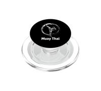 Dynamic Muay Thai Fighter in Action - Bold Kick PopSockets PopGrip for MagSafe