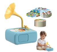 Dynamic Music Exploration - Designed with 96 vibrant cards, the gramophone for kids a rich mix of melodies, narratives and vocabulary lessons, stimulating auditory senses and encouraging