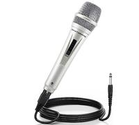 Dynamic Musical instrument Microphone for Singing with 4M/13 ft XLR Cable, Handheld Mic for Karaoke Singing, Speech, Wedding, Stage and Outdoor Activity(Silver)