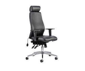 dynamic Onyx Ergo Posture Chair Basic Tilt Bonded leather Height-Adjustable Armrest Black 135 kg Onyx 610 x 670 x 1,400 mm