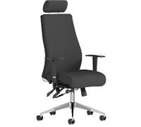 dynamic Onyx Ergo Posture Chair Basic Tilt Fabric Height-Adjustable Armrest Black 135 kg Onyx 610 x 670 x 1,400 mm