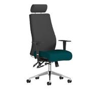 dynamic Onyx Ergo Posture Chair Permanent Contact Fabric Height-Adjustable Armrest Maringa Teal 135 kg Onyx Ergo 610 x 670 x 1,400 mm