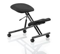 Dynamic OP000072 Kneeling Stool Task Operator Fabric Chair - Black/Silver