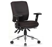 dynamic Operator Chair Synchro Tilt Fabric Height-Adjustable Armrest Black 110 kg Support