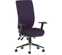 dynamic Operator Chair Synchro Tilt Fabric Height-Adjustable Armrest Purple 110 kg Bespoke