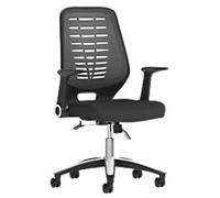 dynamic Operator Chair Synchro Tilt Mesh Fixed Armrest Black 110 kg Relay