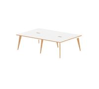 dynamic Computer Desk Oslo OS4P12WHT White 2400 mm x 1600 mm x 730 mm