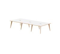 dynamic Computer Desk Oslo OS6P12WHT White 3600 mm x 1600 mm x 730 mm