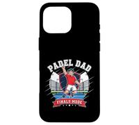 Dynamic Padel Dad Finals Mindset Champion Illustration Case for iPhone 16 Pro Max