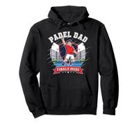 Dynamic Padel Dad Finals Mindset Champion Illustration Pullover Hoodie