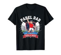 Dynamic Padel Dad Finals Mindset Champion Illustration T-Shirt