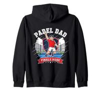 Dynamic Padel Dad Finals Mindset Champion Illustration Zip Hoodie