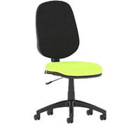 Dynamic Permanent Contact Backrest Task Operator Chair Without Arms Eclipse I Black Back, Myrrh Green Seat High Back