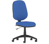 Dynamic Permanent Contact Backrest Task Operator Chair Without Arms Eclipse I Blue Seat Without Headrest High Back