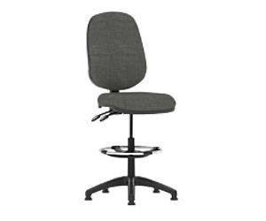 Dynamic Permanent Contact Backrest Task Operator Chair Without Arms Eclipse II Charcoal Seat Without Headrest High Back