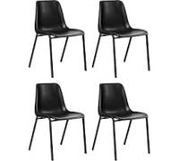 dynamic Polly Stacking Chair Black 480 x 510 x 780 mm Pack of 4
