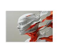Dynamic Red Texture Poster Canvas Poster Bedroom Decor Landscape Office Room Decor Gift 08x12inch(20x30cm)