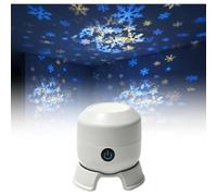 Dynamic Rotating LED Projector Light, USB Rechargeable 360° Rotating Ocean Wave Night Projection Night Light, Multi-Angle Projection Base, for Meditation, Bedroom Home Theater (Christmas)