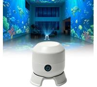 Dynamic Rotating LED Projector Light,USB Rechargeable LED Light Projector,3D Wave Light Effect & Adjustable Brightness (Ocean)
