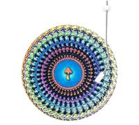 Dynamic Rotating Record Mat - 12 Inch Optical Illusion Turntable Pad, Visual Effect Platter Accessory | Hypnotic Motion Pattern Vinyl Display Enhancement, DJ Performance Stage Showcase