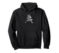 Dynamic Samurai Warrior Manga Ink Art Pullover Hoodie
