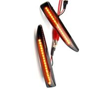 Dynamic Side Light Dynamic Side Marker Light Assembly Turn Signal Blinker Lamp Compatible With BMW For 7 Series E65 2001-2008 OEM 63137164758(Black)