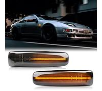 Dynamic Side Marker indicator Lights Compatible With Fairlady Z N-issan 300ZX(US) Z32 1990-1996, JDM N-issan 300ZX(JP) Z32 1990-2000 Amber LED Flasher Turn Signal Blinker Repeater