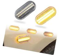 Dynamic Side Marker Turn Signal Light, for Nissan 350Z Z33, for Frontier D40, for Cube Z11 Latio C11, for Xterra Versa March, for Pathfinder Fender Side Marker Light(BLACK Crystal White style)