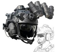 Dynamic Sound Pickup and Intelligent Noise Reduction FAST SF Airsoft Helmet Set, Multifunctional 8-in-1 Outdoor Sports Bump Helmet(Black)