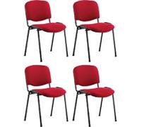 Dynamic Stacking Chair ISO Wine Pack Of 4 Without Arms Fabric