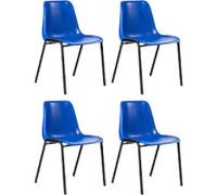 Dynamic Stacking Chair Polly Blue Pack of 4 Without Arms