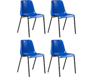 Dynamic Stacking Chair Polly Blue Pack of 4 Without Arms